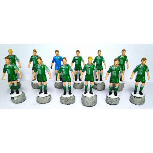 Subbuteo Andrew Table Soccer Denmark 3rd kit 1986 World Cup Team only 12 figures,no bases,no box